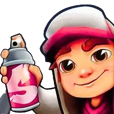 Download Subway Surfers for PC Unlimited Coins & Characters 1 Subway Surfers mod APK for PC character Jake holding a spray paint can – iconic graffiti artist.
